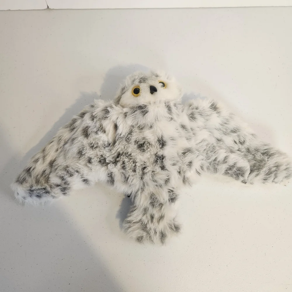 Folkmanis Puppets Snowy Owl Hand Puppet White Plush Stuffed Animal Toy - Picture 4 of 7